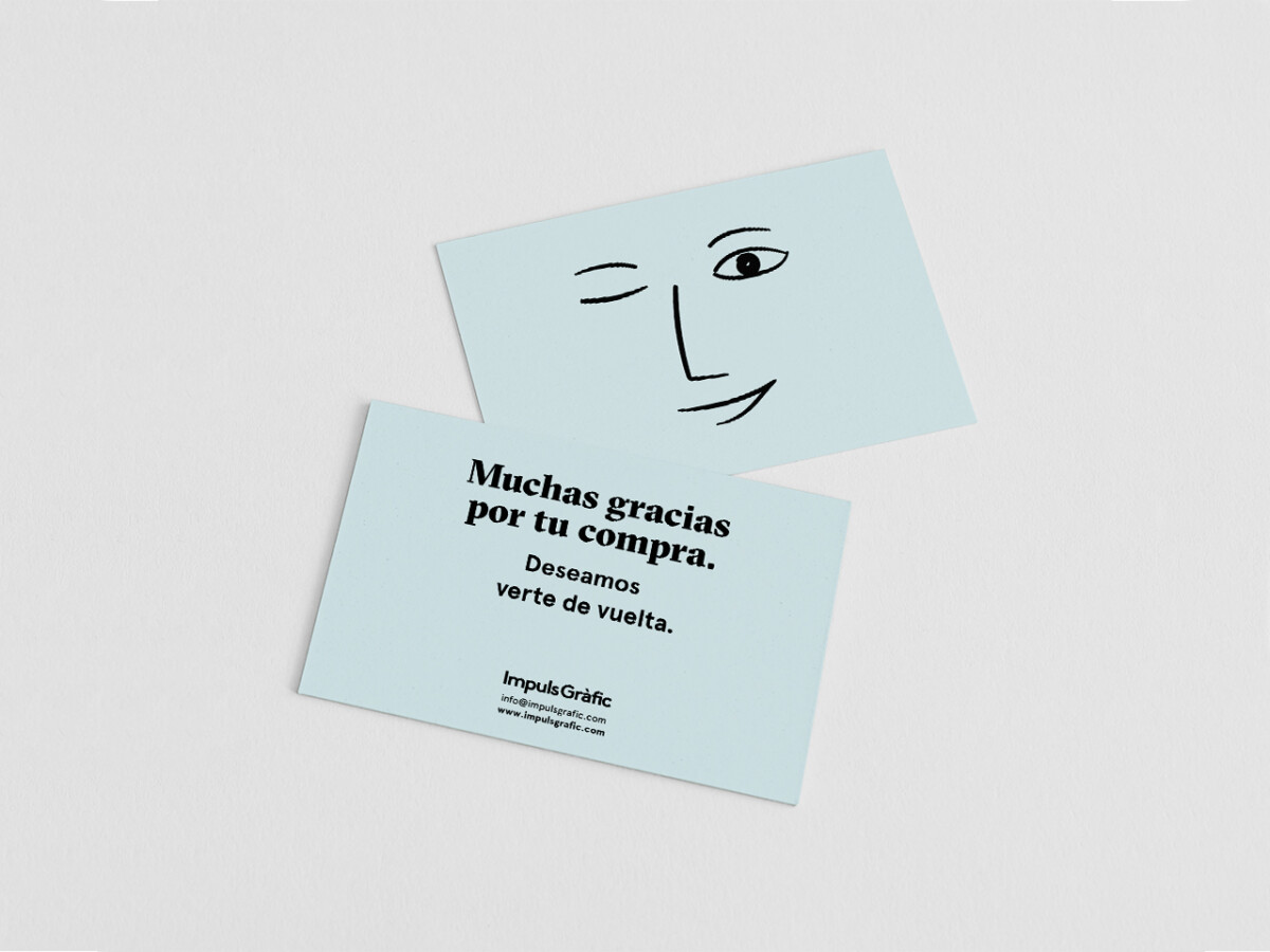 Tarjetas de agradecimiento de compra
