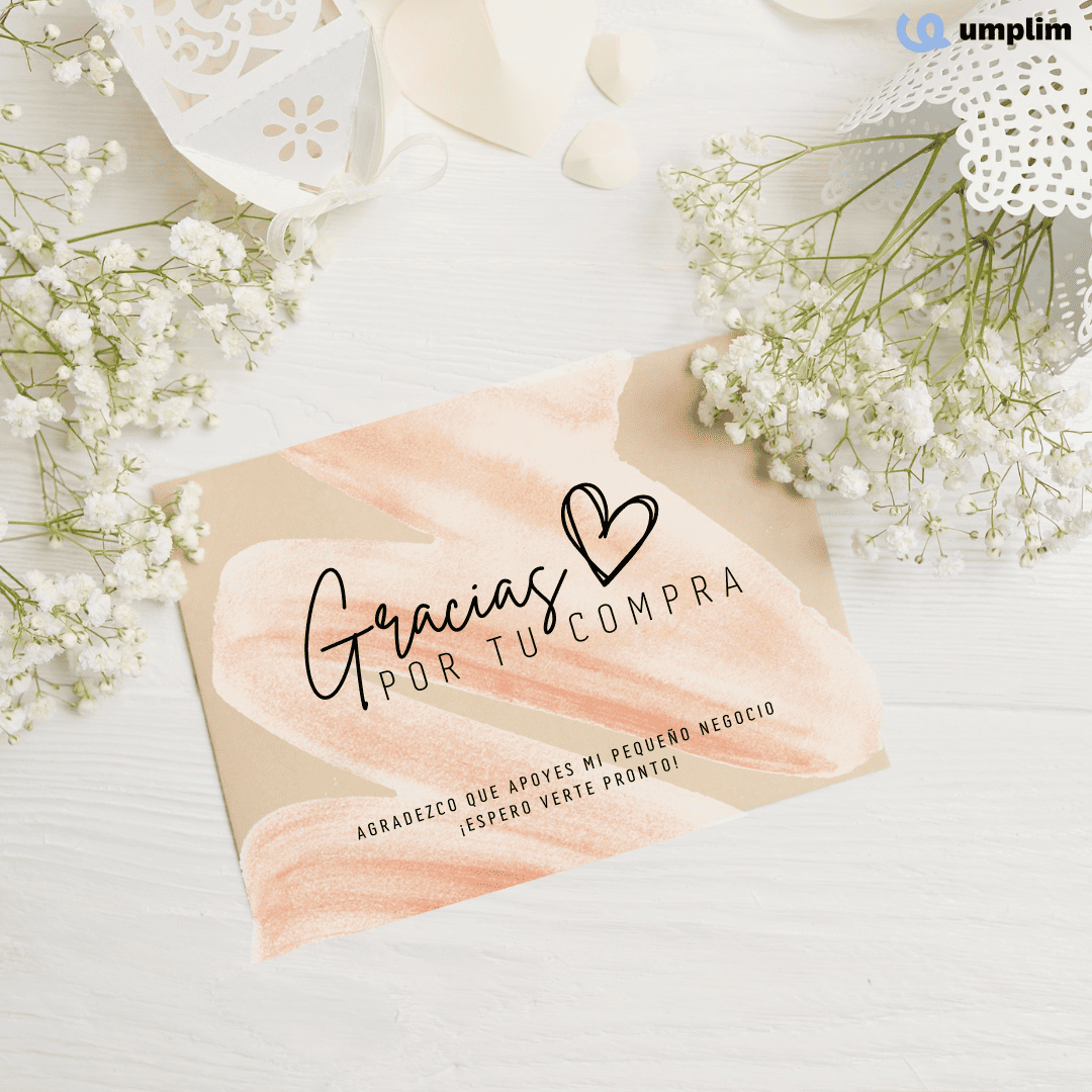 Tarjetas de agradecimiento para un unboxing memorable
